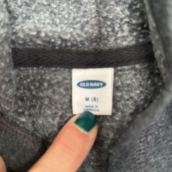 Old Navy zip up  grey hoodie - size 8 - Picture 5 of 6